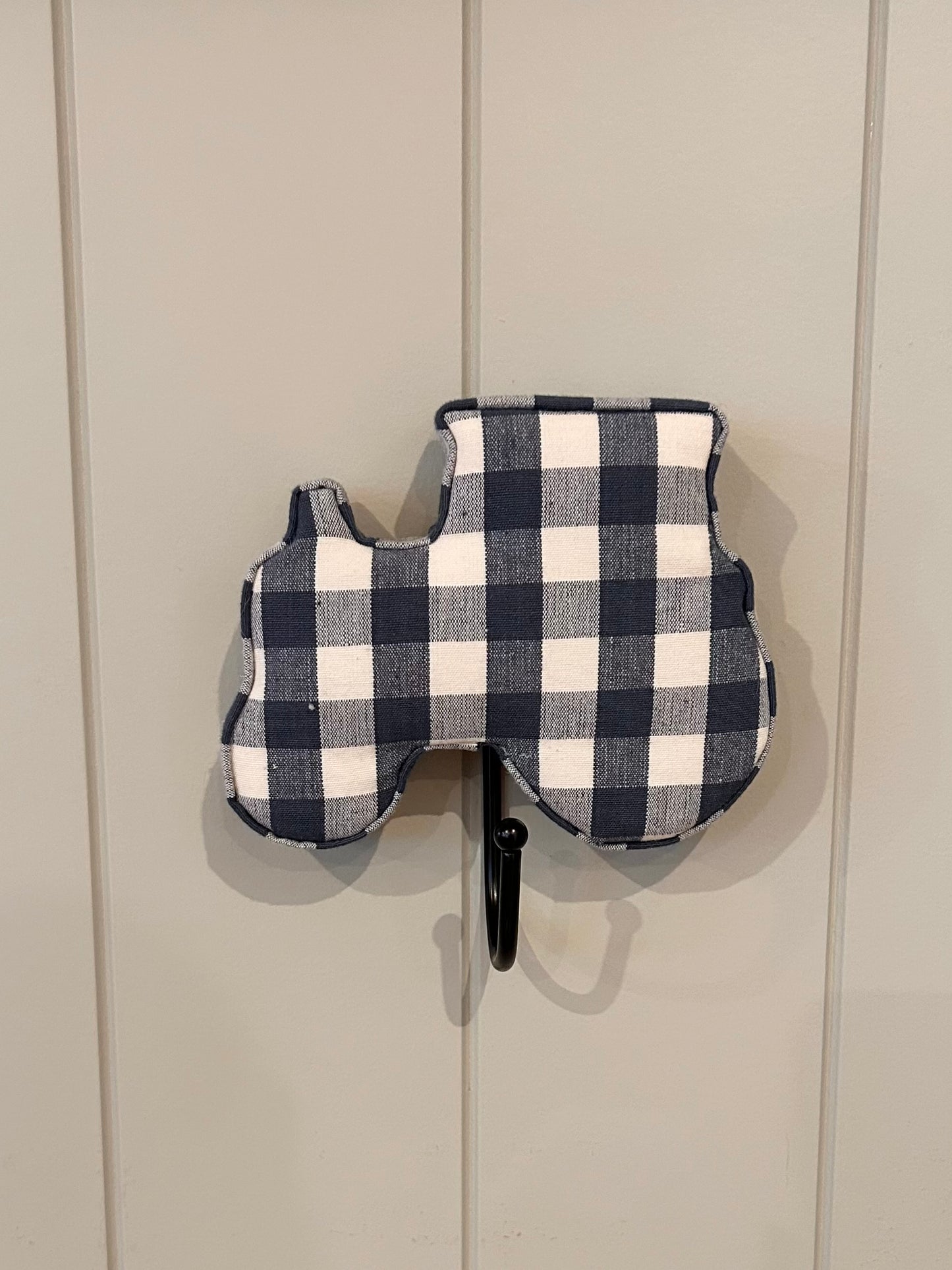 Navy Gingham Tractor Hook