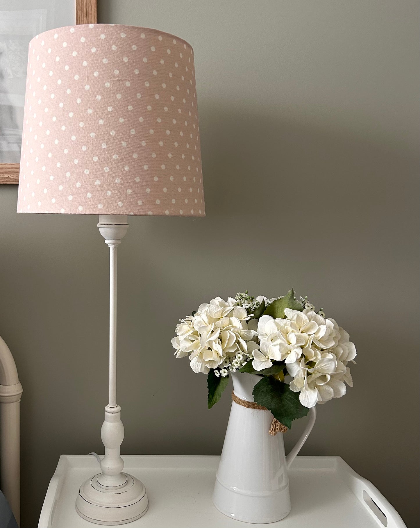 Polka Pale Pink Icing Lampshade