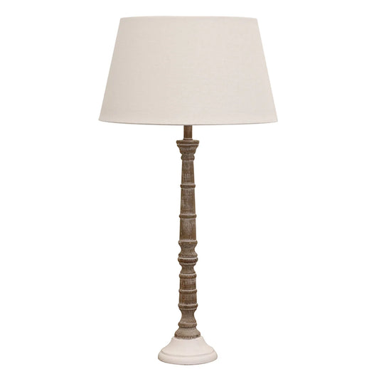 Claudette Natural/White Bedside Lampbase